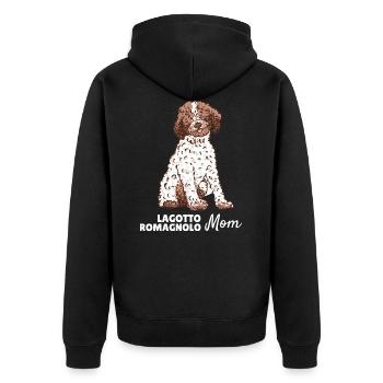 Lagotto Romagnolo Mom Dog Dog Owner Humor - Unisex Premium Organic Zip Hoodie - black - Back - Nico (187cm)