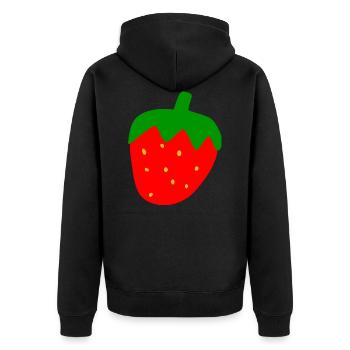 Fraise - Veste à capuche bio Premium Unisexe - noir - Dos - Nico (187cm)