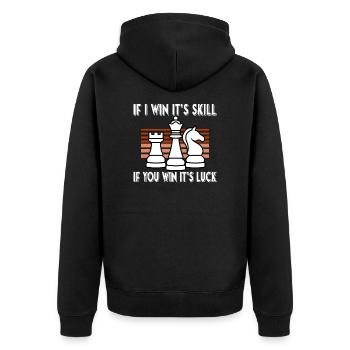 CHESS PLAYER CHESSBOARD CHESS GAME BOARD GAME GIFT - Veste à capuche bio Premium Unisexe - noir - Dos - Nico (187cm)
