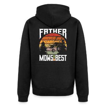 Father Mows Best - Veste à capuche bio Premium Unisexe - noir - Dos - Nico (187cm)