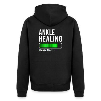 BROKEN ANKLE / ANKLE SURGERY : Ankle Healing - Veste à capuche bio Premium Unisexe - noir - Dos - Nico (187cm)