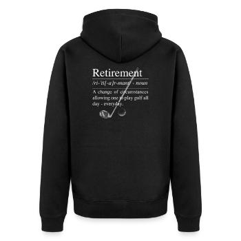 DÉFINITION DE GOLF DE RETIREMENT: Définition de retirement - Veste à capuche bio Premium Unisexe - noir - Dos - Nico (187cm)
