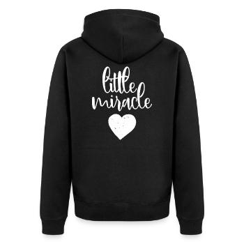 Little Miracle Newborn Announcement Baby Pregnancy - Veste à capuche bio Premium Unisexe - noir - Dos - Nico (187cm)