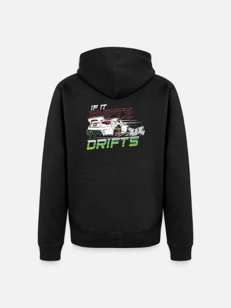 Car Drifting Racing Racecar Motorsport Mechanic - Premium økologisk unisex-hættejakke - sort