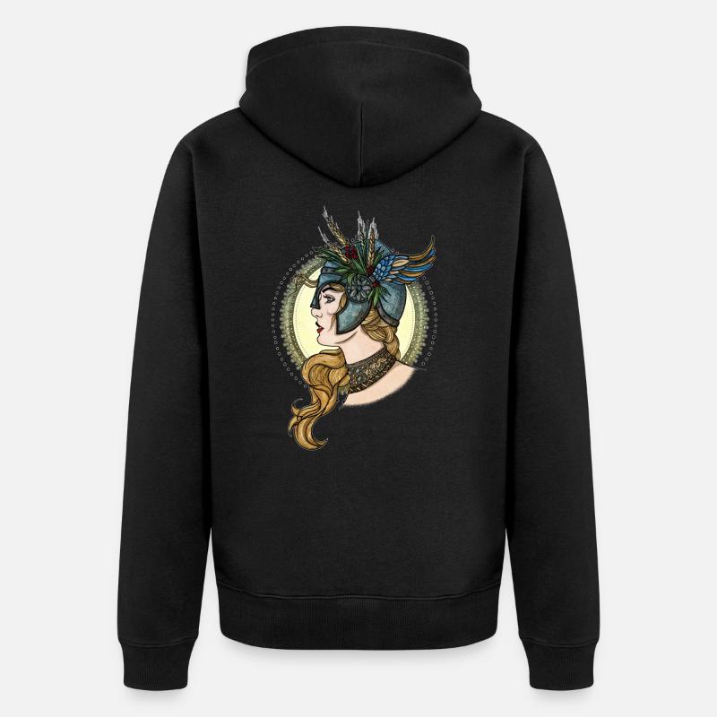 Valküre - Veste à capuche bio Premium Unisexe - noir