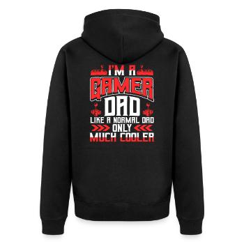 Gamer Dad Funny Nerdy Video Gaming - Veste à capuche bio Premium Unisexe - noir - Dos - Nico (187cm)