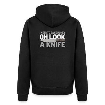 Knife Collector Knife Collection Hunting Fishing - Veste à capuche bio Premium Unisexe - noir - Dos - Nico (187cm)