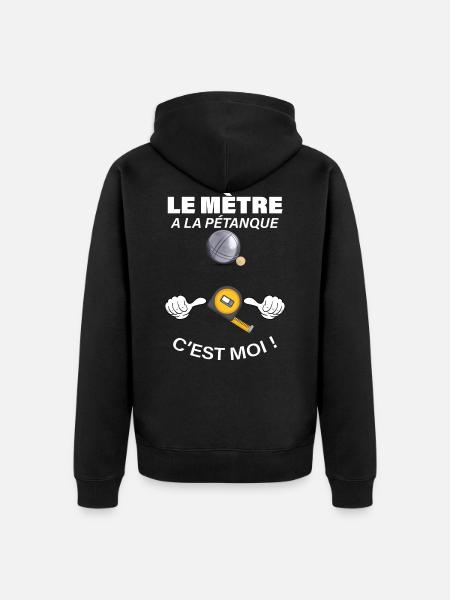 Pétanque humour retraite - Veste à capuche bio Premium Unisexe - noir