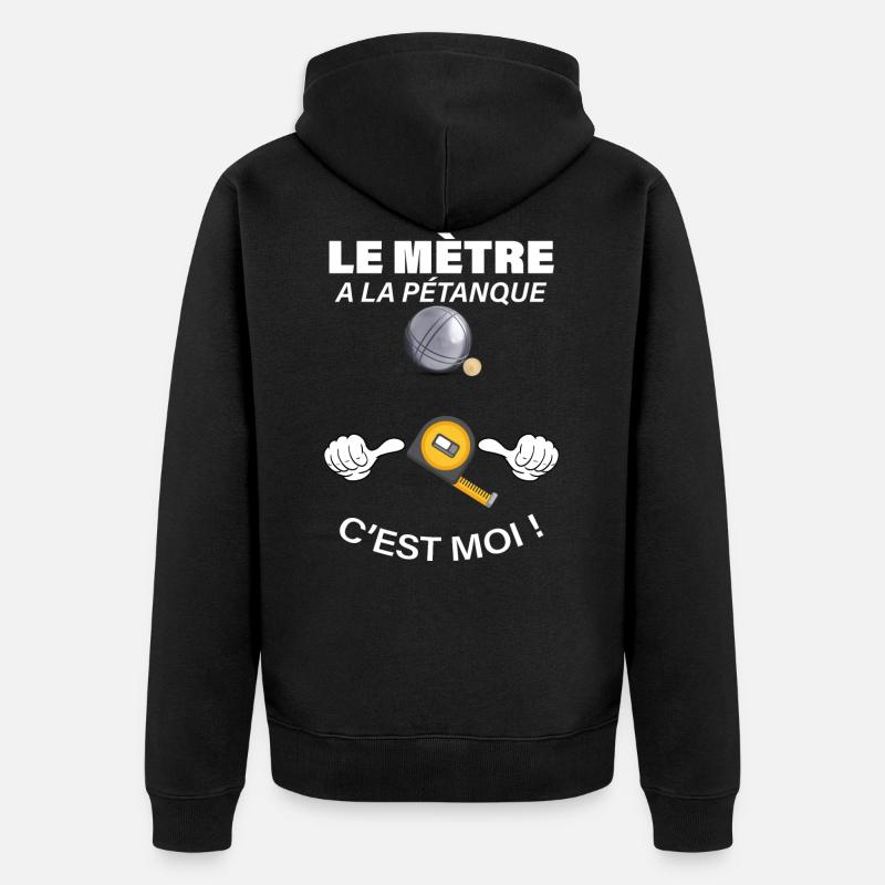 Pétanque humour retraite - Veste à capuche bio Premium Unisexe - noir