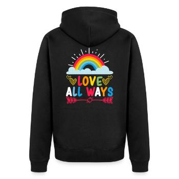 Love All Ways Rainbow Baby Pride Newborn - Veste à capuche bio Premium Unisexe - noir - Dos - Nico (187cm)