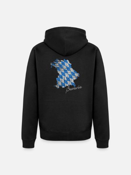 Bavaria - Unisex Premium Bio Zip Hoodie - Schwarz