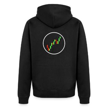 STOCK MARKET/FOREX TRADER Candle sticks - Veste à capuche bio Premium Unisexe - noir - Dos - Nico (187cm)