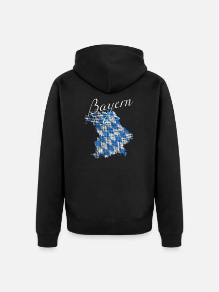 Bayern - Unisex Premium Bio Zip Hoodie - Schwarz