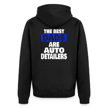 Mobile Auto Detailing Auto Detailing Car Detailer - Unisex Premium Organic Zip Hoodie - black - Back - Nico (187cm)
