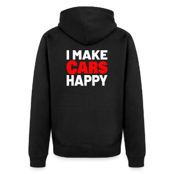 Mobile Car Detailing Auto Detailing Car Detailer - Unisex Premium Organic Zip Hoodie - black - Back - Nico (187cm)