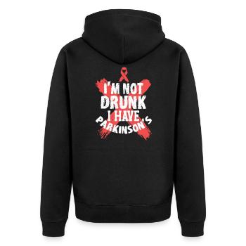 PARKINSON'S AWARENESS PARKINSON'S DISEASE POISON - Unisex Premium Organic Zip Hoodie - black - Back - Nico (187cm)
