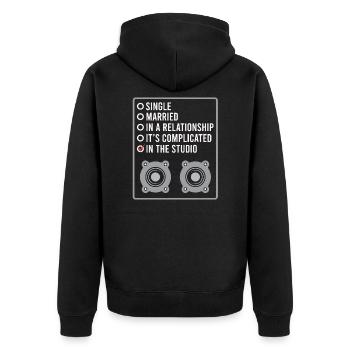 DJ Music Producer Audio Engineer Studio Mixing - Unisex Premium Organic Zip Hoodie - black - Back - Nico (187cm)