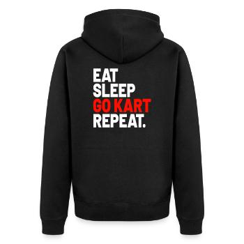 Go Kart Racing Go Kart Cars Go Karting Go-Karter - Unisex Premium Bio Zip Hoodie - Schwarz - Hinten - Nico (187cm)