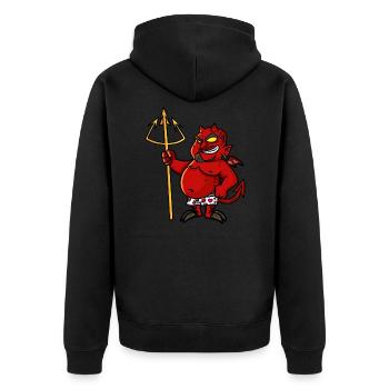 Diable en sous-vêtements - Costume d’Halloween - - Veste à capuche bio Premium Unisexe - noir - Dos - Nico (187cm)