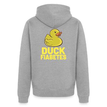 Diabète de type 1 Drôle de diabète diabétique Cadeau - Veste à capuche bio Premium Unisexe - gris chiné - Dos - Nico (187cm)