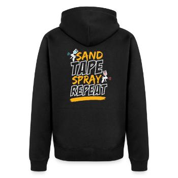 Car Painter Auto Body Painter Auto Mechanic Gift - Unisex Premium Organic Zip Hoodie - black - Back - Nico (187cm)