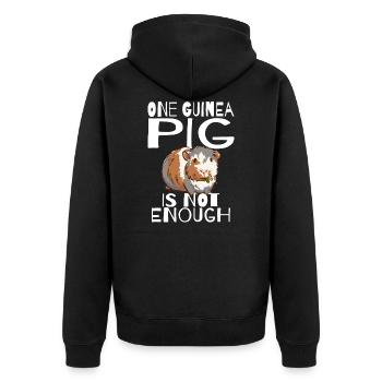 Cadeau d’animal de compagnie de propriétaire de fan de cochon d’Inde - Veste à capuche bio Premium Unisexe - noir - Dos - Nico (187cm)