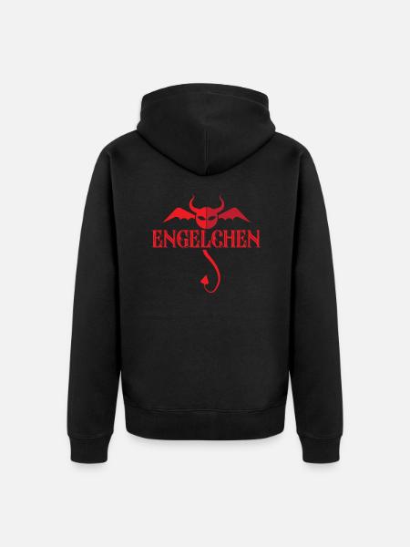 Angel Devil Costume Halloween - Unisex Premium Organic Zip Hoodie - black