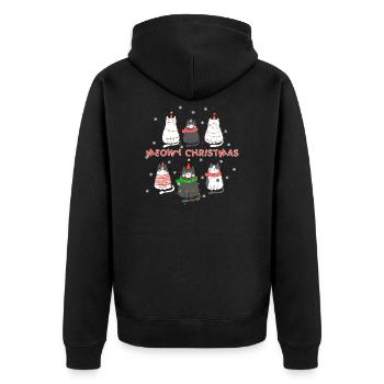 Mignon Chats Chaton Tenue de Noël - Veste à capuche bio Premium Unisexe - noir - Dos - Nico (187cm)