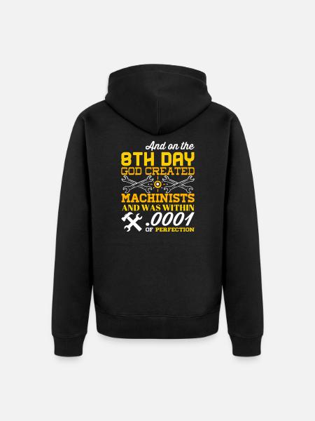 Machinist CNC Programming Machining - Unisex Premium Organic Zip Hoodie - black