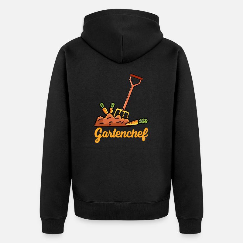 Garten Chef Gartenarbeit - Unisex Premium Bio Zip Hoodie - Schwarz
