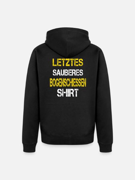 Bogenschiessen - Unisex Premium Bio Zip Hoodie - Schwarz