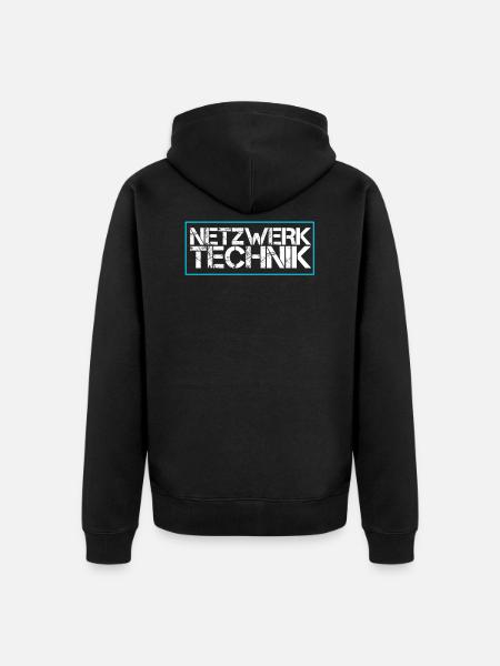 Netzwerk Technik - Unisex Premium Bio Zip Hoodie - Schwarz