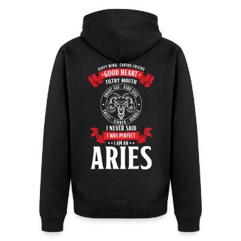 Signe du zodiaque étoile disant - Veste à capuche bio Premium Unisexe - noir - Dos - Nico (187cm)