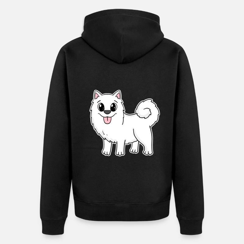 Samoyède Chien Races Chiens Chiens - Veste à capuche bio Premium Unisexe - noir