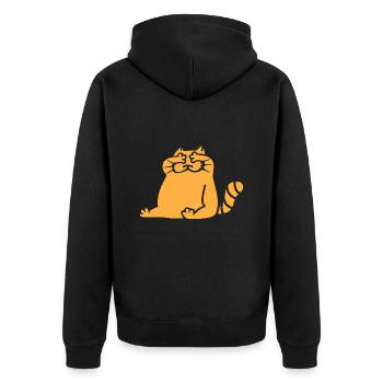 Silhouette orangeAveugle chat drôle ne rien voir - Veste à capuche bio Premium Unisexe - noir - Dos - Nico (187cm)