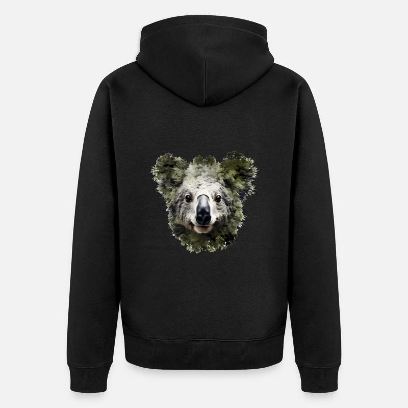 Koala - Veste à capuche bio Premium Unisexe - noir