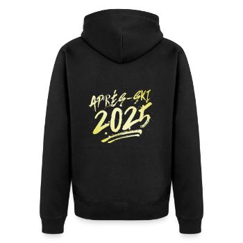 Après-ski 2025 - Veste à capuche bio Premium Unisexe - noir - Dos - Nico (187cm)