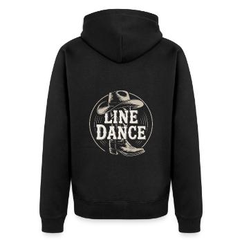 Line Dance Group Training My Dance Sport - Unisex Premium Organic Zip Hoodie - black - Back - Nico (187cm)