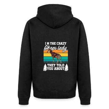 Nature d'okapi à l'état pur - Veste à capuche bio Premium Unisexe - noir - Dos - Nico (187cm)