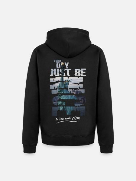 New York City - Unisex Premium Bio Zip Hoodie - Schwarz