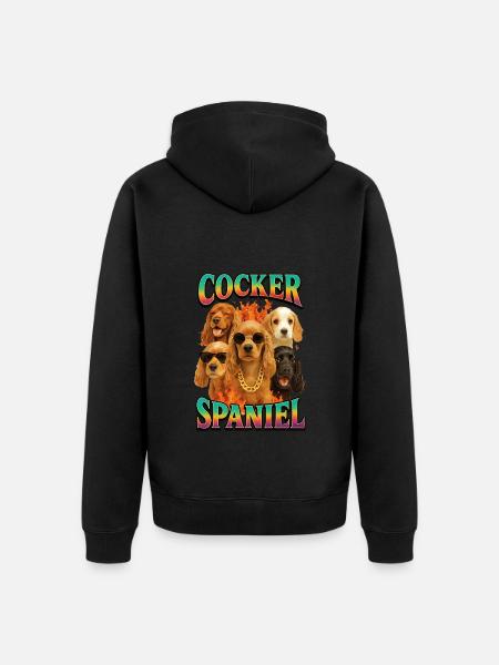 Cocker Spaniel - Unisex Premium Bio Zip Hoodie - Schwarz