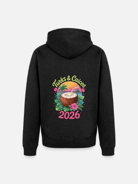 Turks- und Caicosinseln - Unisex Premium Bio Zip Hoodie - Schwarz
