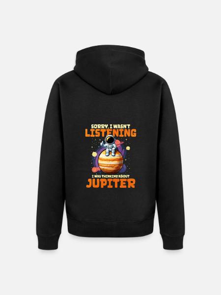 Jupiter - Unisex Premium Organic Zip Hoodie - black