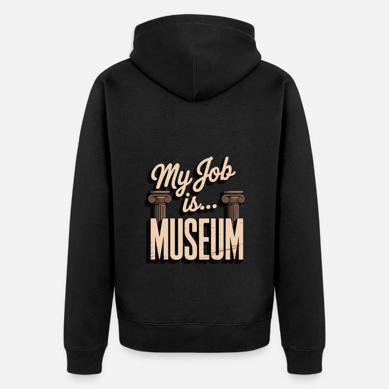 Musée - Veste à capuche bio Premium Unisexe - noir