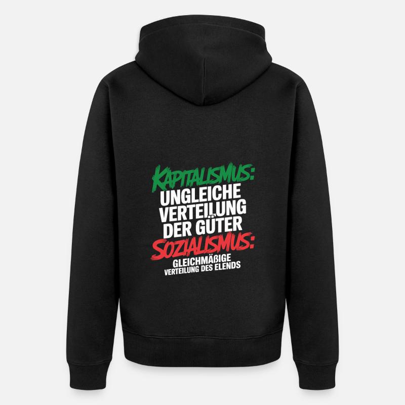 Actions Pension Dividende Bourse - Veste à capuche bio Premium Unisexe - noir