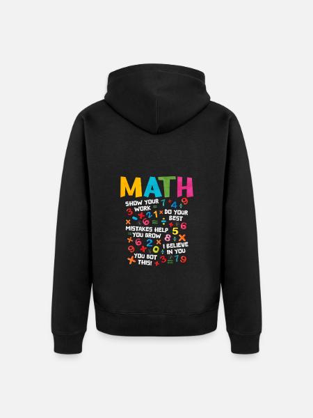 Math - Unisex Premium Organic Zip Hoodie - black