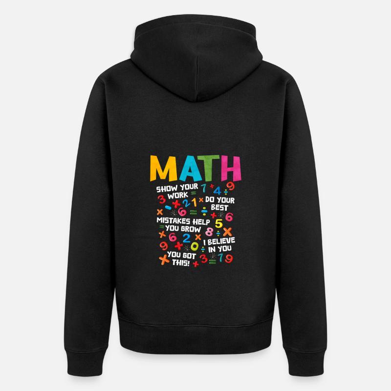 Mathe - Unisex Premium Bio Zip Hoodie - Schwarz