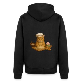 Cuisson pour chats - Veste à capuche bio Premium Unisexe - noir - Dos - Nico (187cm)