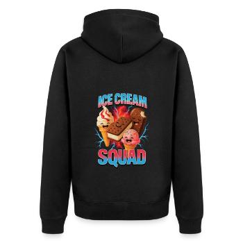 Cream Cream - Unisex Premium Organic Zip Hoodie - black - Back - Nico (187cm)