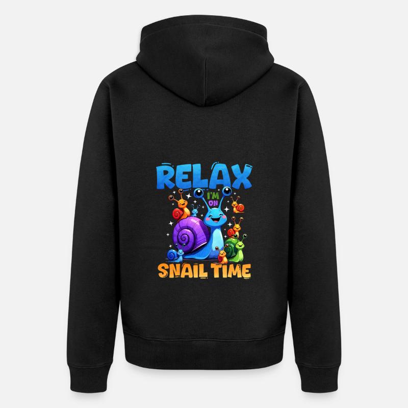 Escargot - Veste à capuche bio Premium Unisexe - noir